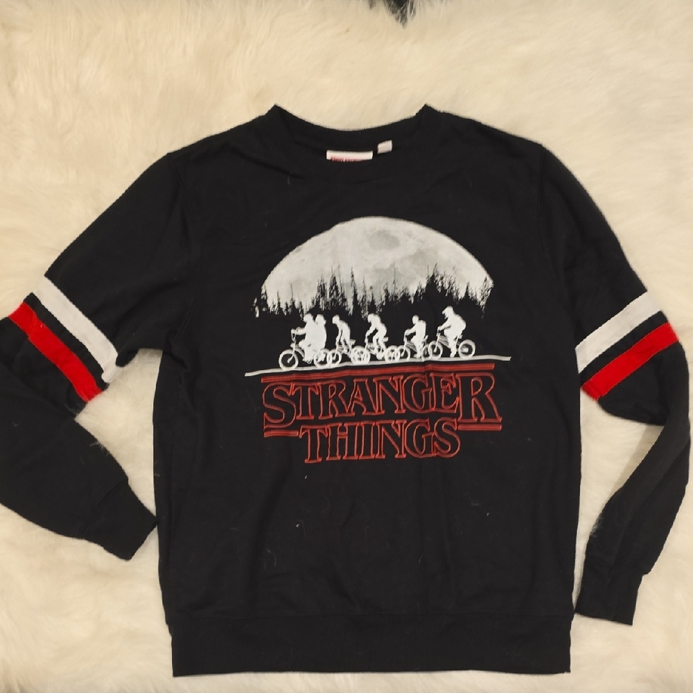 Stranger Things Black Sweatshirt with Red Accents